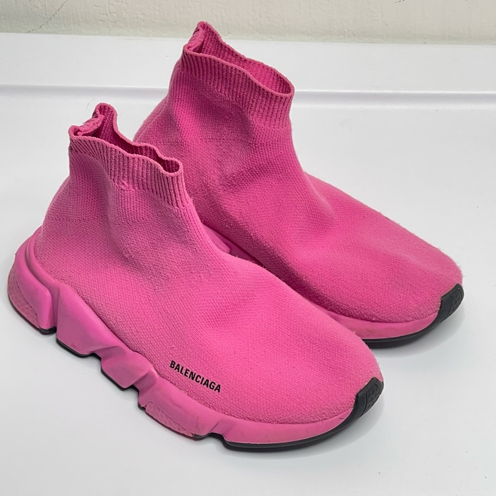 Balenciaga Speed Trainers Sock Sneaker Toddler Size 12-12.5 Us Pink Pull On